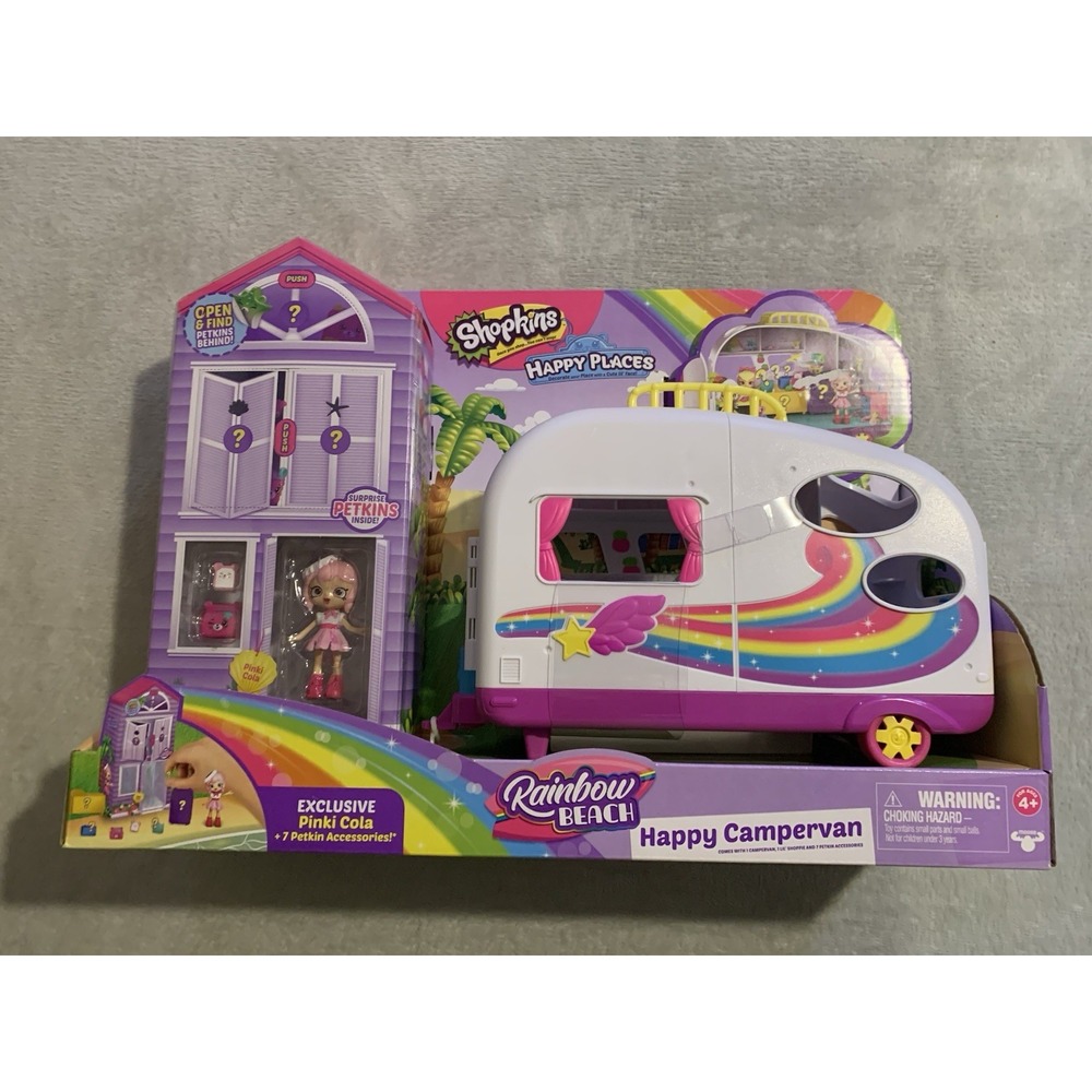 Shopkins Happy Places Rainbow Beach Camper Van - NEW‎ In BOX